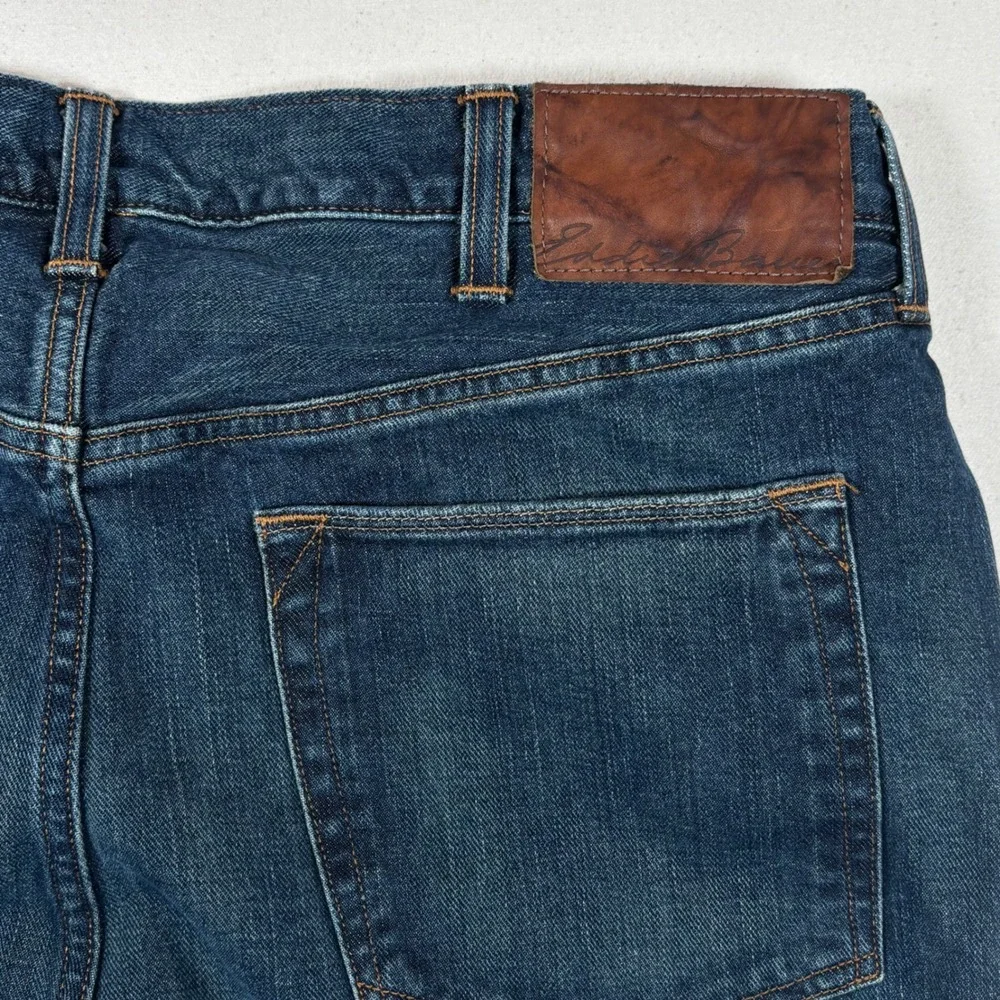 Eddie Bauer Mens Relaxed Fit Flannel Lined Jeans Blue Denim 38x30 Medium Wash